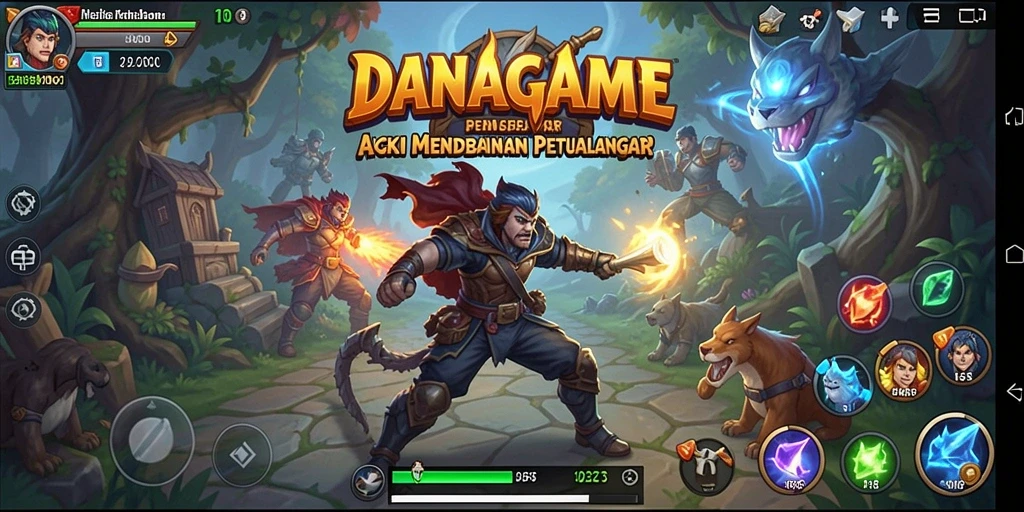 Tangkapan layar menunjukkan aksi mendebarkan karakter dalam DANAGAME.