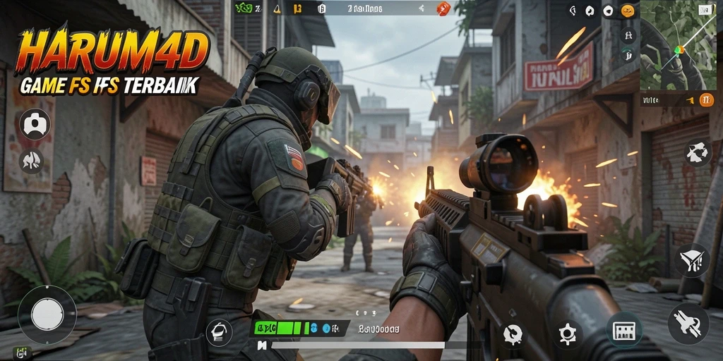 Tampilan dinamis gameplay HARUM4D yang mendebarkan.
