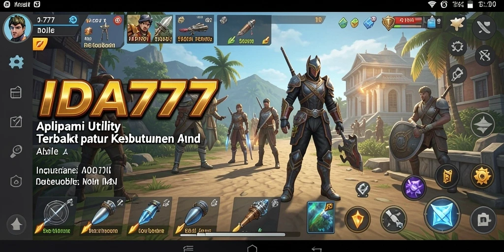 Screenshot IDA777 menampilkan fitur-fitur utilitas yang memudahkan pengguna.