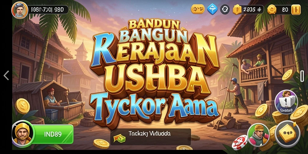 Tampilan gameplay menarik dari IND89 yang menunjukkan pembangunan kerajaan Tycoon.