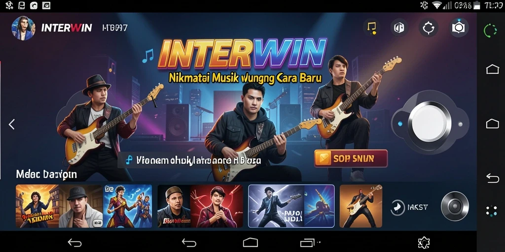 Tampilan gameplay INTERWIN yang seru dan interaktif saat bermain musik.