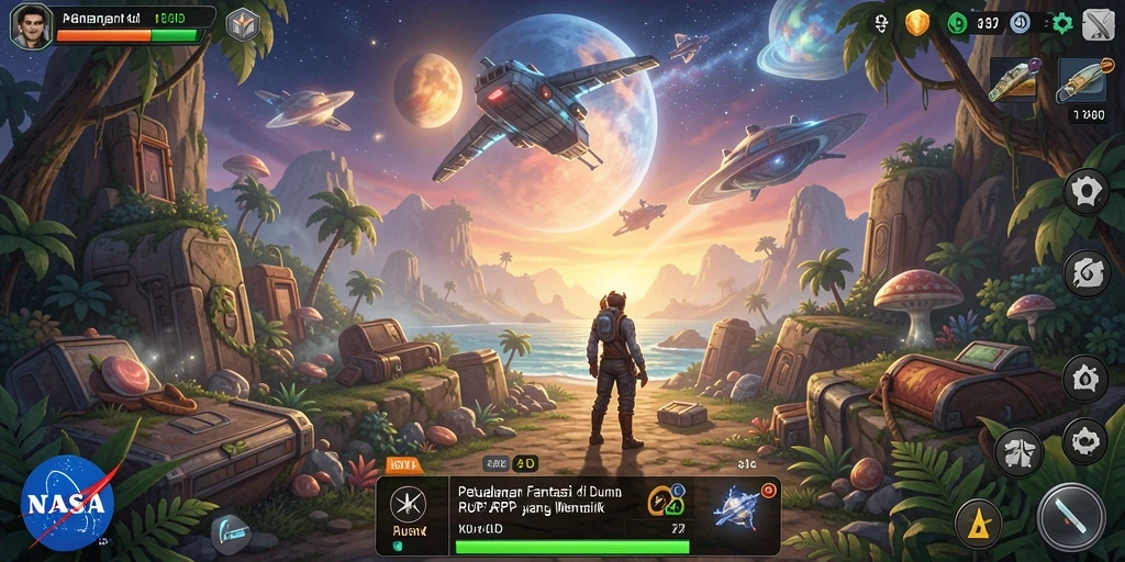 Tampilan gameplay RPG yang penuh aksi dan petualangan.