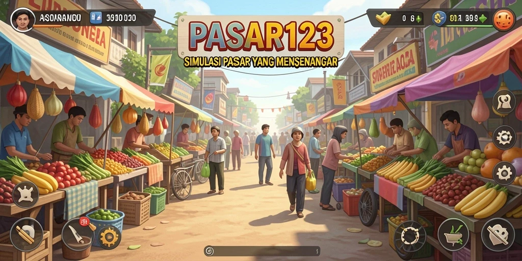 Tampilan menarik gameplay PASAR123 yang penuh interaksi.