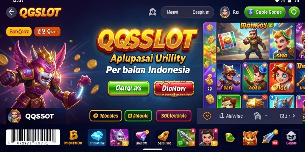 Screenshot utama QQSLOT menampilkan tampilan antarmuka pengguna yang bersih dan menarik.