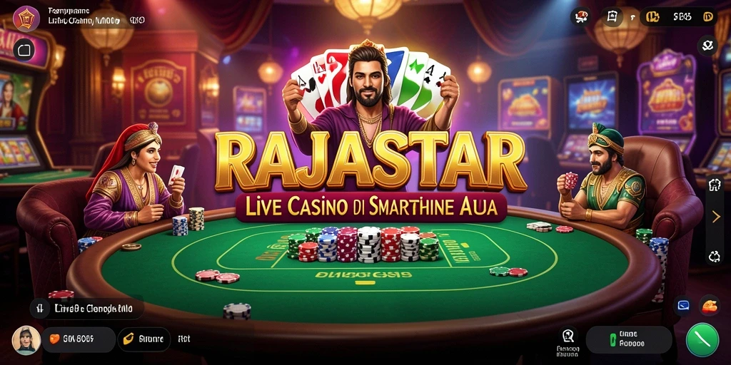 Tampilan gameplay Live Casino yang seru di RAJASTAR.