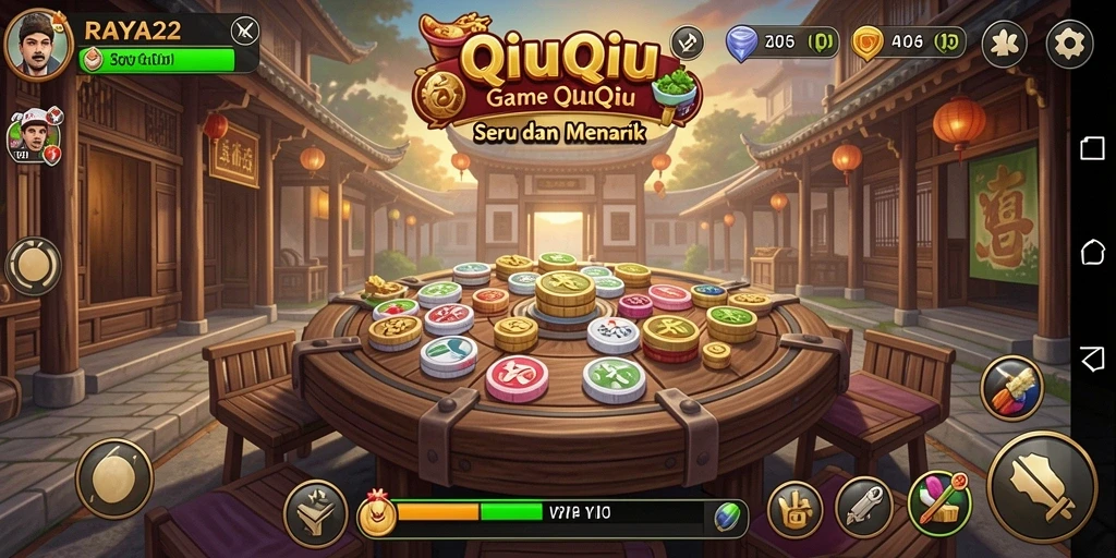 Screenshot gameplay QiuQiu yang seru di RAYA22.