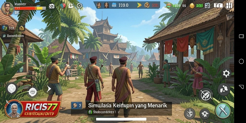 Tampilan gameplay menarik dari RICIS77 dengan simulasi kehidupan yang seru.