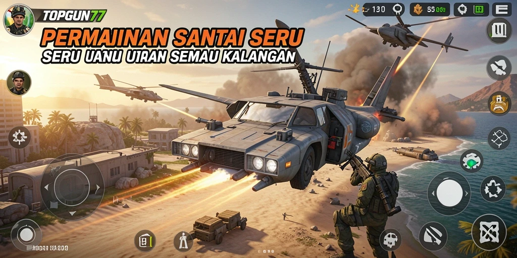 Screenshot utama <strong>TOPGUN77</strong> menampilkan gameplay santai yang seru.